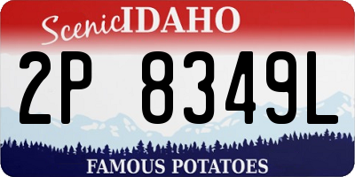 ID license plate 2P8349L