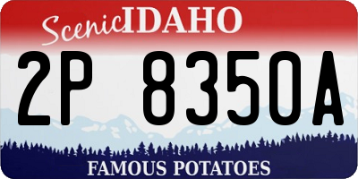 ID license plate 2P8350A