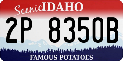 ID license plate 2P8350B