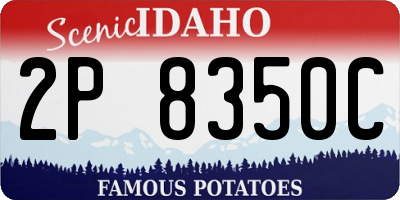 ID license plate 2P8350C