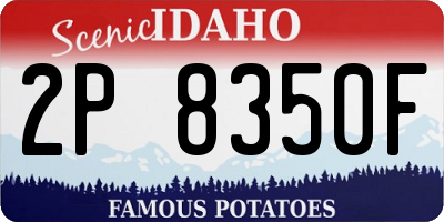 ID license plate 2P8350F