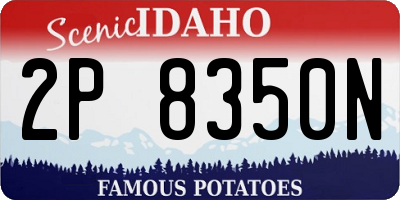 ID license plate 2P8350N