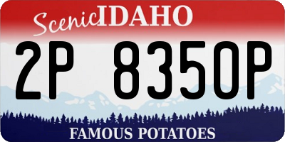 ID license plate 2P8350P