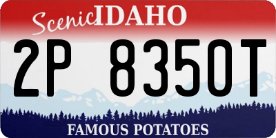 ID license plate 2P8350T