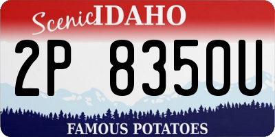 ID license plate 2P8350U