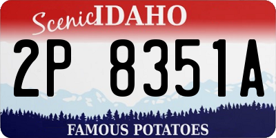 ID license plate 2P8351A