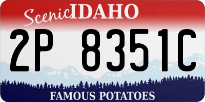 ID license plate 2P8351C