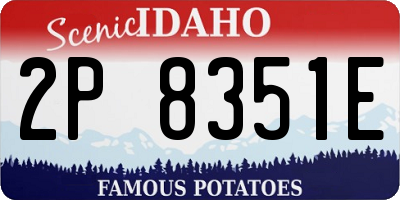 ID license plate 2P8351E