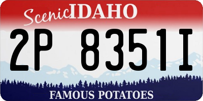 ID license plate 2P8351I