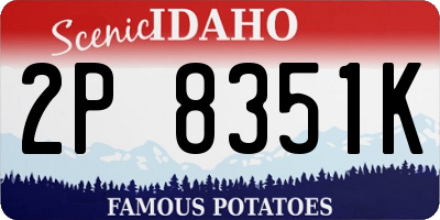 ID license plate 2P8351K
