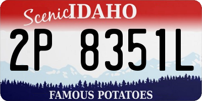ID license plate 2P8351L