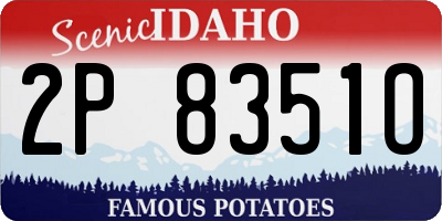 ID license plate 2P8351O