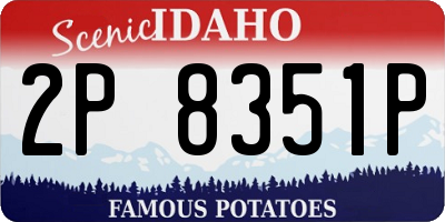 ID license plate 2P8351P