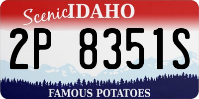 ID license plate 2P8351S