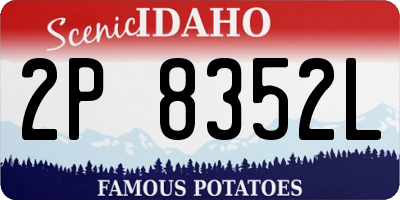 ID license plate 2P8352L