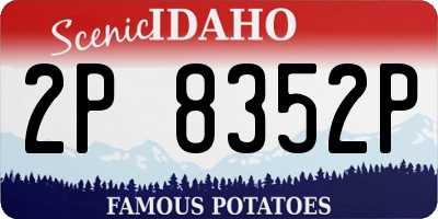 ID license plate 2P8352P
