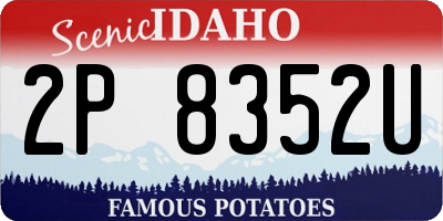 ID license plate 2P8352U