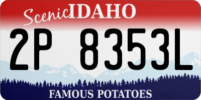 ID license plate 2P8353L