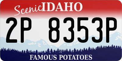 ID license plate 2P8353P