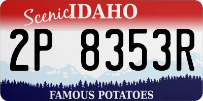 ID license plate 2P8353R