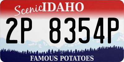 ID license plate 2P8354P