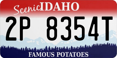ID license plate 2P8354T