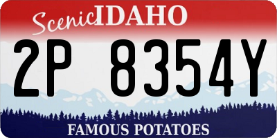 ID license plate 2P8354Y