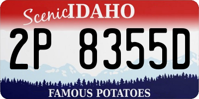 ID license plate 2P8355D