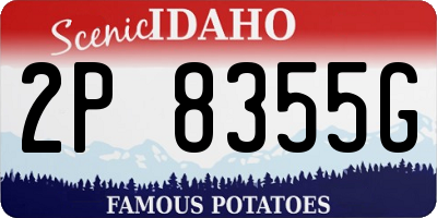 ID license plate 2P8355G