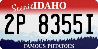 ID license plate 2P8355I