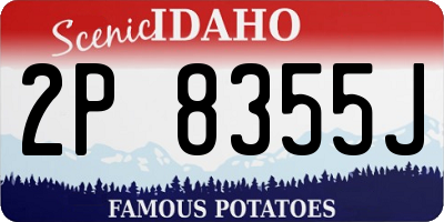 ID license plate 2P8355J