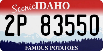 ID license plate 2P8355O