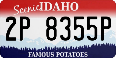 ID license plate 2P8355P