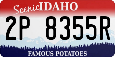 ID license plate 2P8355R