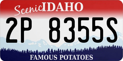 ID license plate 2P8355S