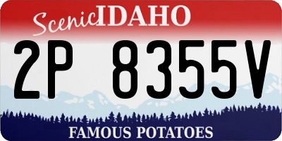 ID license plate 2P8355V