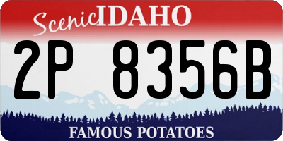 ID license plate 2P8356B
