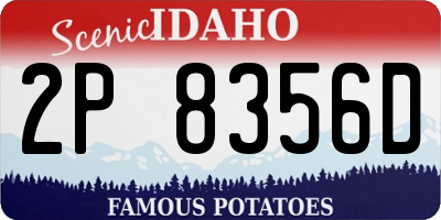 ID license plate 2P8356D