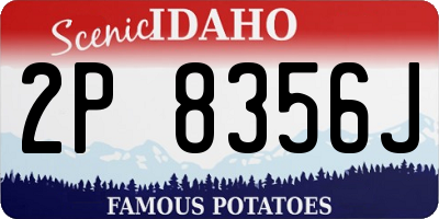 ID license plate 2P8356J