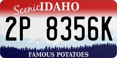 ID license plate 2P8356K