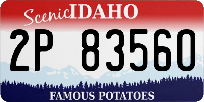 ID license plate 2P8356O
