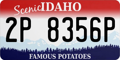 ID license plate 2P8356P