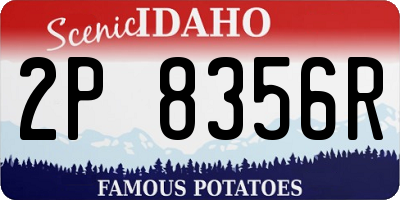 ID license plate 2P8356R