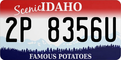 ID license plate 2P8356U