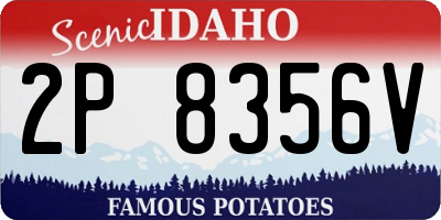 ID license plate 2P8356V