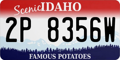ID license plate 2P8356W