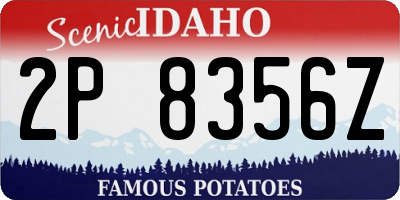 ID license plate 2P8356Z