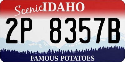 ID license plate 2P8357B