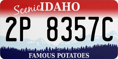 ID license plate 2P8357C