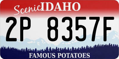 ID license plate 2P8357F
